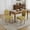 Green, variant on Oufan Rustic Dining Chair Set of 2, Solid Wood Frame Side Chair with Linen Fabric Backrest & Upholstered, French Style Kitchen Chair for Dining Room