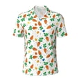 thumbnail image 2 of Daiia Cute Carrot Pattern Men’s Polo Shirts,Solid Deck Shirt,Classic Fit, Breathable Cotton Polo for Casual and Sport Wear-Small, 2 of 9