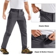 thumbnail image 6 of KEFITEVD Men's Tactical Cargo Pants Quick Dry Water Resistant Lightweight Stretch 6 Pockets Outdoor Hiking Pants,Blue Gray,36, 6 of 9