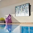 thumbnail image 6 of Outdoor TV Cover 52 to 55 Inches, Blue Purple Eucalyptus Leaves Abstract Branch Farmhouse Leaf Waterproof TV Cover with Remote Control Pocket, Flat Screen TV Cover Protector for Outside TV, 6 of 6