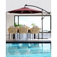 thumbnail image 7 of Senfot 10FT Solar LED Cantilever Patio Umbrella Hanging Lights UPF 50+ UV Protection Lift Tilt Adjustment for Pool Deck Garden, 7 of 7
