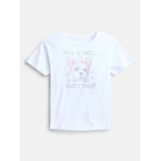 Wonder Nation Girls' Sweet Treat Graphic Tee with Short Sleeves, Sizes 4-18