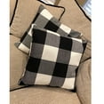 thumbnail image 3 of Outdoor Farmhouse Buffalo Plaids Throw Pillow Covers 18x18 Set of 2 Black White Decorative Classroom Front Porch Classic Decor Retro Boho Cushion Cases Fall Home Rustic Check for Couch Patio, 3 of 7