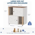 thumbnail image 2 of Multi-Functional Cat Litter Box Enclosure,Double Layer Litter Cabinet with 2 Litter Mat and Sisal Scratching Post,Hidden Cat Washroom,Dog Proof, End Table for Indoor Cats, 2 of 7