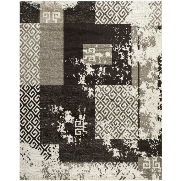 SAFAVIEH Retro Melody Abstract Area Rug, Cream/Brown, 8' x 10'