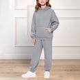 thumbnail image 6 of UACY Girls Boys Athletic Matching Sets Sweatsuit 2 Piece Tracksuit Jogging Suits Hooded Sweatshirt and Jogger Sweatpants Sweat Set (Grey, 15-16 Years), 6 of 9