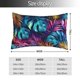 thumbnail image 2 of Fotbe Colorful Tropical Leaves Funda de Almohada Decorativa Estilo Occidental, Lujo en Algodón, Fundas para Almohadas King, Cojín Estampado para Decoración del Hogar-20"x30", 2 of 6