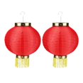 thumbnail image 1 of 2 farolillos decorativos plegables de tela redonda impermeable de 10 pulgadas (2 uds), 1 of 6