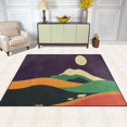 thumbnail image 2 of Yayeee Area Rugs for Living Room 5.2'x4' Indoor Non Slip Washable Bedroom Carpet, Purple Mountain, 2 of 5