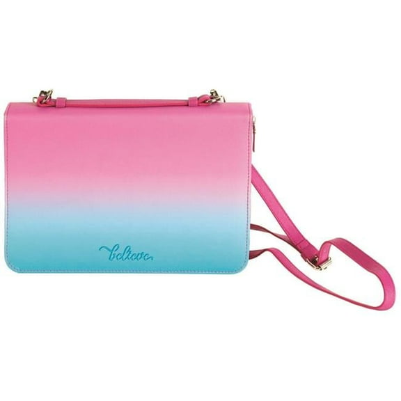 Believe with Detachable Shoulder Strap Bible Cover, Gradiant - Large