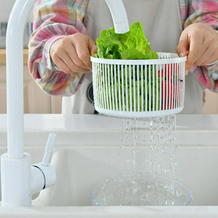 GCP Products 6.2-Quart Large Salad Spinner: Vegetable Washer Dryer Drainer  Strainer With Bowl & Colander