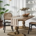 thumbnail image 4 of Farmhouse Table Runner Woven Cotton Table Runner with Tassels Table Mats for Wood Table, 4 of 5
