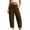 Coffee, variant on SBYOJLPB Wide Leg Pants for Women Casual Loose Elastic Waist Drawstring Trousers with Pockets