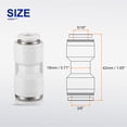 thumbnail image 2 of 5pcs 3/8" x 5/16" Pneumatic Push to Connect Fittings Straight Union, White, 2 of 7