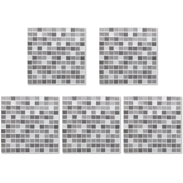 Dinheiro 5 piezas pegatinas de pared autoadhesivas 3d pegatinas de pared de plástico antigoteo a prueba de aceite e impermeables para cocina inodoro imitación azulejos de cerámica
