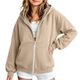 thumbnail image 4 of Shadoumai Girls Long Sleeve Hooded Pullover Sweatshirt Solid Color Loose Casual Daily Outfit Top for Everyday Wear, 4 of 4