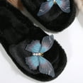 thumbnail image 4 of Fengactive Womens Plush Slippers Butterfly Decor Warm Indoor House Slippers Comfortable Slip On Home Shoes, 4 of 9