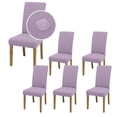 thumbnail image 1 of 6 Fundas Elásticas para sillas de comedor, Impermeables , Protege y brinda un nuevo estilo a tus sillas. Mod. Lila, 1 of 1