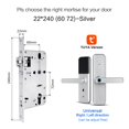thumbnail image 2 of Tuya Biometric Fingerprint Smart Door Locker Hotel Keyless Entry Home Handle App Unlock Digital Intelligent Lock ,Smart and Convenient, 2 of 7