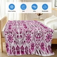 thumbnail image 4 of Pink Boho Cooling Blanket,Lightweight Breathable Summer Throw Blanket with Double Sided Cold Effect,Ethnic Tribal Floral Abstract Art Aesthetics Picnic Blankets Bed Sheet for Hot Sleepers 60"x80", 4 of 8