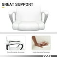 thumbnail image 4 of Homall Mid Back Executive Office Chair Swivel Computer Task Chair with Armrests, Ergonomic Leather-Padded Desk Chair with Lumbar Support, White, 4 of 7