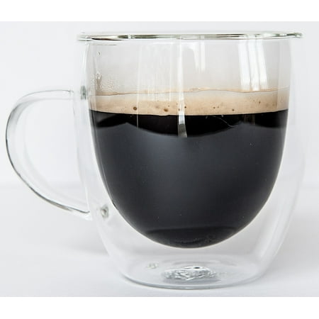 - Generic Bistro Mug With Handle From Javafly, Double Walled Thermo Glass Cup, Set Of 2 - 8 Oz.