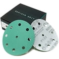 thumbnail image 2 of Serious Grit - 5-Inch 9-Hole 120 Grit Sanding Discs - Heavy-Duty Hook & Loop Film Discs - Sandpaper for Random Orbital Sanders - 50 Pack Box, 2 of 4