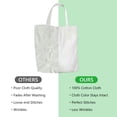 thumbnail image 3 of 5PCS Durable Canvas Totes in Natural Color Perfect for Shopping, 3 of 8