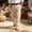 Khaki, variant on Mens Beach Pants Crinkled Wide Leg Linen Pants with Pockets Relaxed Fit Drawstring Pants for Beach Party