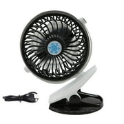 Mini Fan with Clip Portable Rotating Fast Air Circulating Clip; Portable Fan for Car Desk Bedside Office Bedroom, without Battery