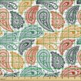 thumbnail image 2 of Paisley Sofa Upholstery Fabric by the Yard, Repetitive Oriental Themed Pattern with Ornamental Flourish Illustration, Decorative Fabric for DIY and Home Accents, Multicolor by Ambesonne, 2 of 5