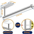thumbnail image 5 of Paper Towel Holder with 2 Pack Adhesive Hooks, Stainless Steel Paper Towel Holder Wall Mount,Under Cabinet Paper Towel Holder-Silver, 5 of 9