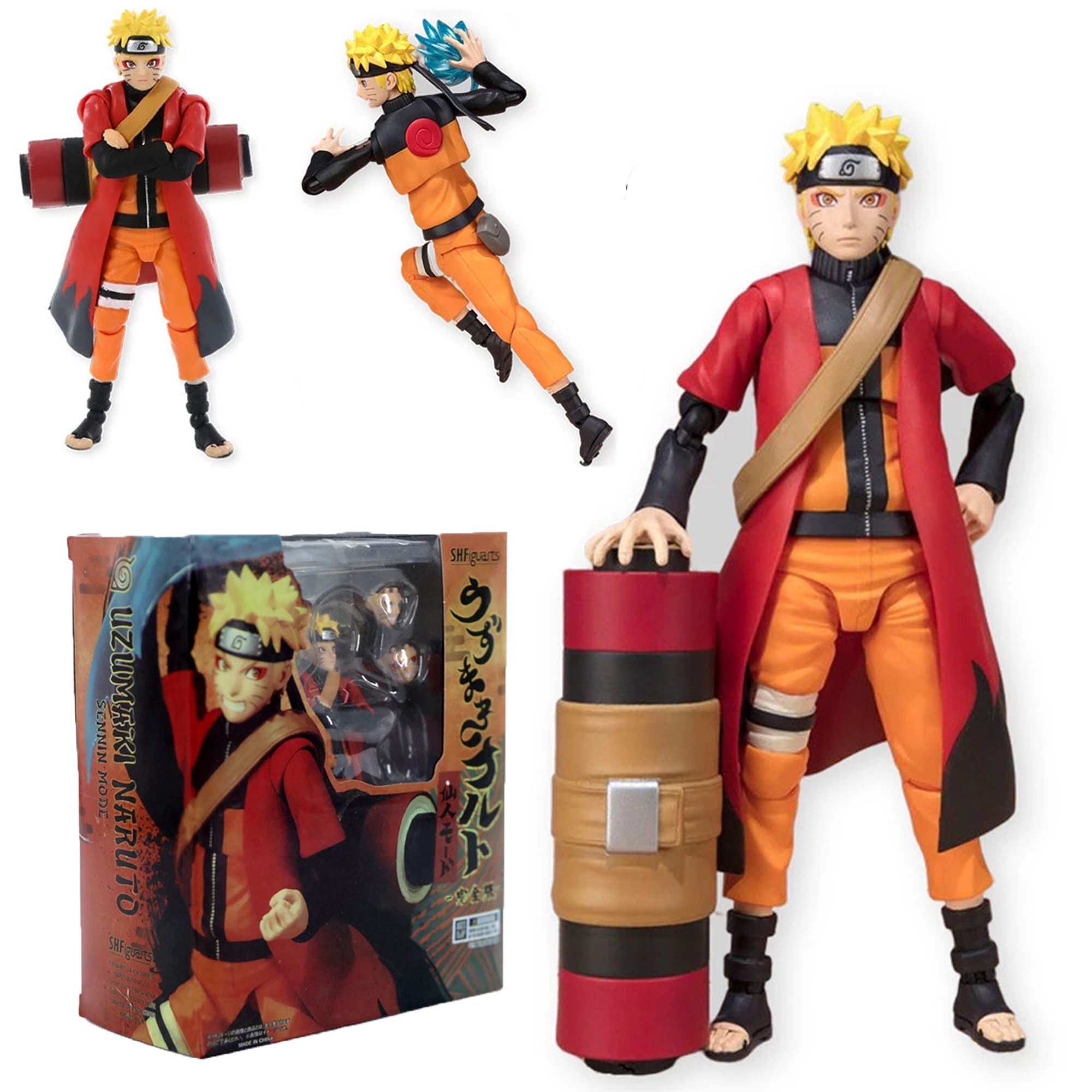 1X Anime NARUTO Uzumaki Naruto Sennin Sage Mode Figure S.H Figuarts Toy 