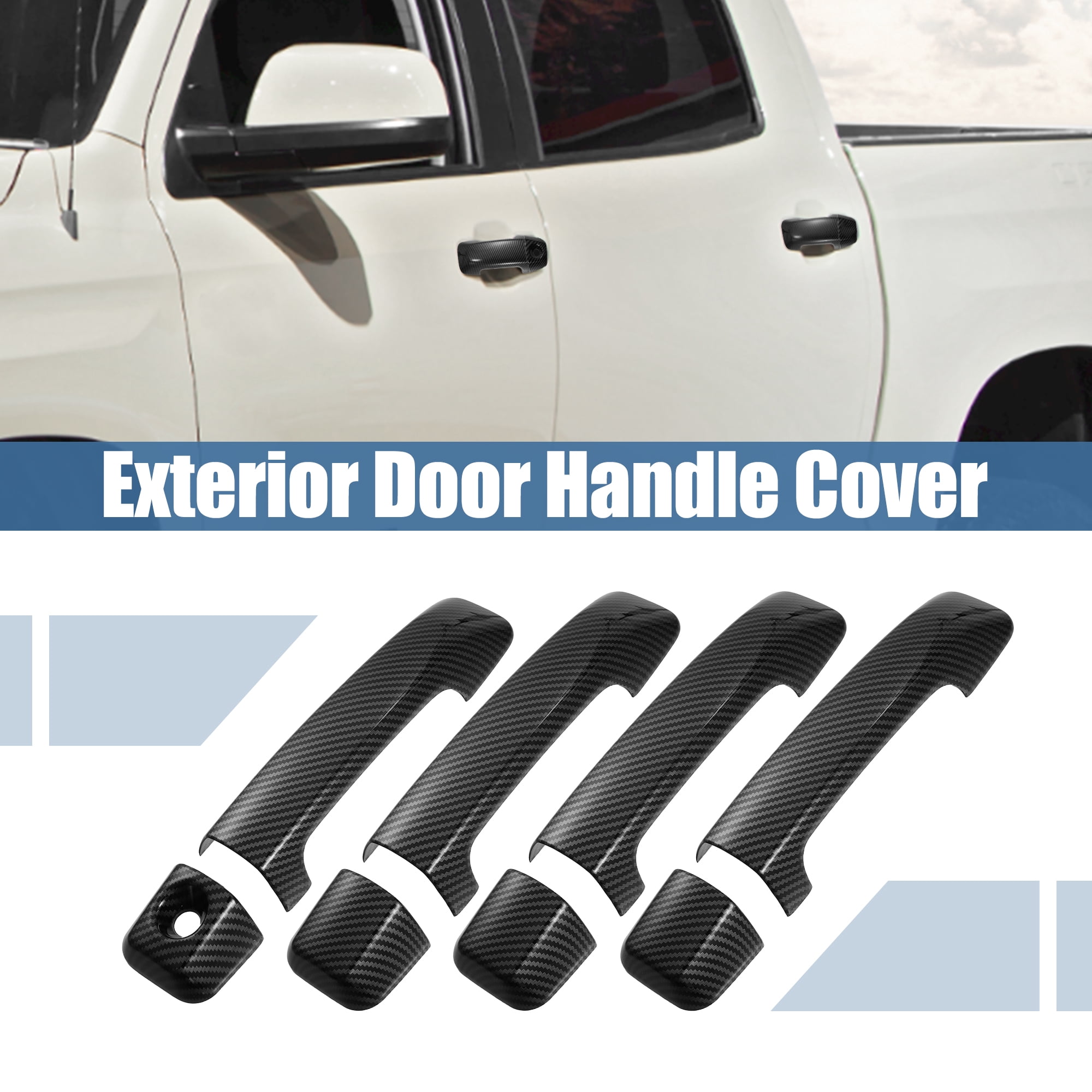 Unique Bargains 8pcs ABS Exterior Door Handle Cover for Toyota Tundra 2007-2020