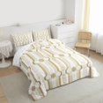 thumbnail image 3 of Manfei Abstract Honeycomb Hexagon Bedding Comforter Set 2pcs for Teens Boys Girls,Minimalist Geometric Twin Comforter Sets Microfiber,Mid Century Stripes Breathable Bedding Set, 3 of 8