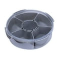 thumbnail image 2 of Kitchen Gadgets Kitchen organization and storage Veggie Tray With Lid 4/6 Compartments Divided Snack Box Container Serving Platter Snack Desserts Fruit Tray Meal Prep Fridge Organizer, 2 of 9