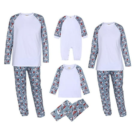 

YWDJ Family Christmas Pajamas Matching Sets Matching Family Pajamas Sets Christmas PJ s Sleepwear Printed Top With Bottom Jammies Outfits Gray(Gray Women S)