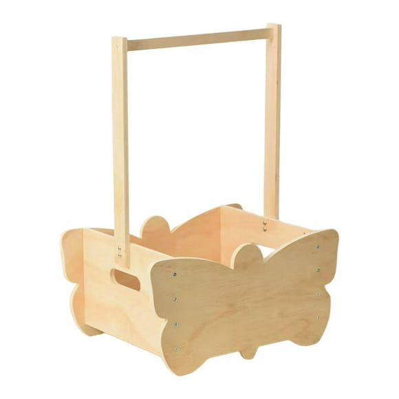 Armario de ducha de madera, cesta de almacenamiento, cesta de regalo, caja de bienvenida con asa para baberos, padres, trajes de niño y niña recién na
