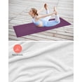 thumbnail image 4 of Purple Burlap Texture Yoga Towel for Hot Yoga Non Slip, Farmhouse Vintage Purple Yoga Mat Towel Absorbent Yoga Sweat Towels Microfiber Hot Yoga Blanket for Bikram Pilates 26"x70", 4 of 7