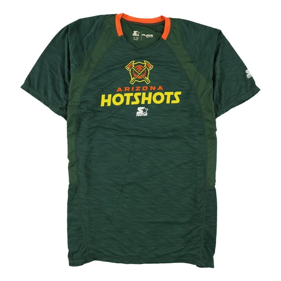 STARTER Mens Arizona Hotshots Graphic T-Shirt, Green, Medium