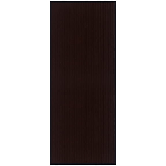 Ottomanson Utility Waterproof Non-Slip Rubberback Solid 2x5 Indoor/Outdoor Runner Rug, 2' x 5', Brown