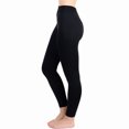thumbnail image 2 of TruFit Women's Fleece Lined Leggings High Waist Base Layer Plus Size, 3 Pack, 2 of 8