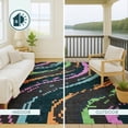 thumbnail image 4 of Addison Rugs Chantille Indoor/Outdoor Transitional Kids Graphite Machine Washable Rectangle Rug, 10' x 14', 4 of 8