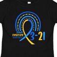 thumbnail image 4 of Inktastic 3-21 World Down Syndrome Day Blue and Yellow Rainbow Ribbon Boys or Girls Toddler T-Shirt, 4 of 5