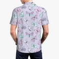 thumbnail image 4 of Daiia Purple Butterfly Pattern Men’s Polo Shirts,Solid Deck Shirt,Classic Fit, Breathable Cotton Polo for Casual and Sport Wear-Small, 4 of 9