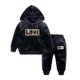 thumbnail image 2 of Sudadera Para Niños Pequeños, Telas De Terciopelo Para Bebés, Abrigo, Pantalones, Conjunto De 2 Uds, Suéter Para Niños, Niñas, Negro Odeerbi LM103-1440, 2 of 9