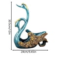 thumbnail image 3 of Swan Shaped Red Wine Rack, Simple Handicraft Decoration Ornament For Home & Kitchen, Decorative Wine Storage Holder With Dual Swan Design For Living Room Dining Room Party Decor, 3 of 5