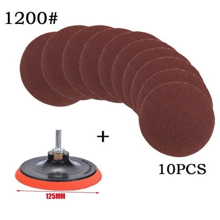 

BAMILL 125mm Hook & Loop BACKING PAD 10 Abrasive Sanding Discs Angle Grinder sandpaper