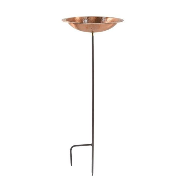 ACHLA Designs BBHC-03T-S 14 in. Copper Bowl with Rim & Stake