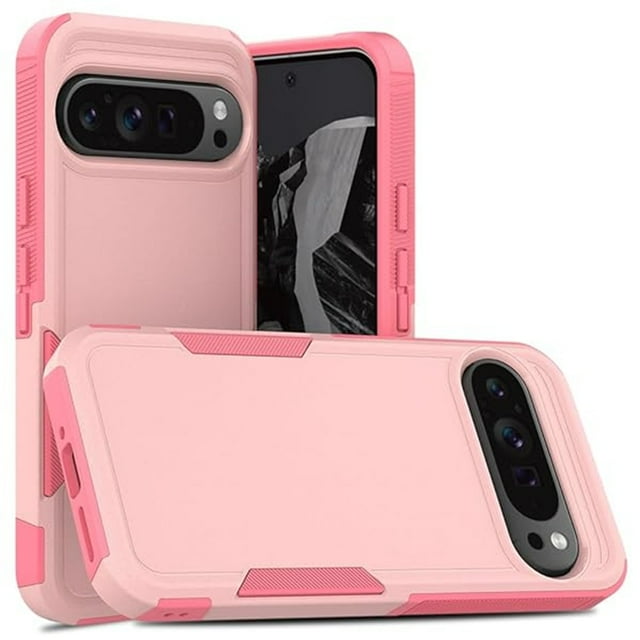 Google Pixel 9 / Pixel 9 Pro Coque Rigide, Double Couche Armure en Caoutchouc Coque Rigide